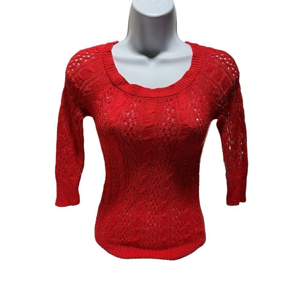 Dream Out Loud by Selena Gomez Womens Crochet Knit Sweater Size XS Minimalist